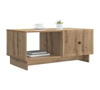 vidaXL Table Basse Chêne Artisanal 90 x 50 x 40 cm Bois d'ingénierie, Table Basse Vintage, Rectangulaire en Bois avec Rangement, Accent de Salon, Entretien Simple Intérieur
