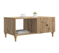 vidaXL Table Basse Chêne Artisanal 90 x 50 x 40 cm Bois d'ingénierie, Table de Salon, mobilier Polyvalent, Design Vintage rectangulaire, Grand Rangement, pièce maîtresse Moderne pour la déco