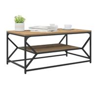 vidaXL – Table basse – Chêne artisan avec étagère – 90x50x40 cm – Bois d'ingénierie – Finition mate
