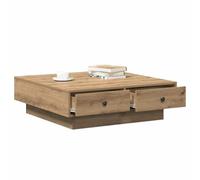 vidaXL Table Basse Chêne Artisanal 90 x 90 x 28 cm Bois d'ingénierie
