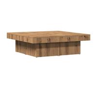 Vidaxl Table Basse Chêne Artisanal 90x90x28 Cm Bois D'ingénierie Marron