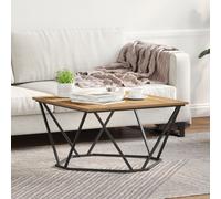 Vidaxl Table Basse Chêne Artisanale 80x80x45 Cm Bois Ingénierie