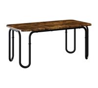 vidaXL Table Basse Chêne fumé 100 x 50 x 45 cm Bois d'ingénierie, Table Basse rectangulaire contemporaine, Meuble d’Accent Moderne pour Salon, Cuisine, Salle à Manger, intérieur, extérieur