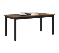 vidaXL Table Basse Chêne Fumé 100 x 50 x 45 cm Bois d'ingénierie, Table de Salon, café Moderne avec Cadre en métal, Accent Minimaliste, Chic rectangulaire pour déco