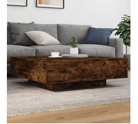 vidaXL Table basse 100x100x31 cm, chêne fumé, bois d'ingénierie, moderne