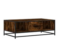 vidaXL Table basse chêne fumé 100x57x35 cm Bois d'ingénierie et métal