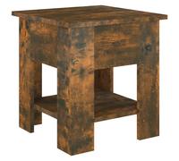 Vidaxl Table Basse Chêne Fumé 40x40x42 Cm Bois D'ingénierie Marron