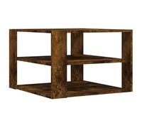 vidaXL Table basse Chêne fumé 59,5x59,5x40 cm bois d'ingénierie Multicolore