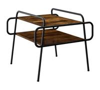 vidaXL Table Basse Chêne fumé 60 x 60 x 51 cm Bois d'ingénierie, Table Basse stylée, rectangulaire, Design Moderne, Facile à Nettoyer, 2 Niveaux, Bois Composite, Meuble Pratique