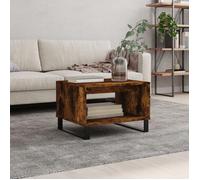 Vidaxl Table Basse Chêne Fumé 60x50x40 Cm Bois D'ingénierie Marron