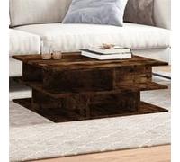 vidaXL Table basse chêne fumé 70x70x29 cm bois d'ingénierie Marron