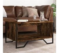 vidaXL Table basse chêne fumé 75x51x40 cm Bois d'ingénierie Marron