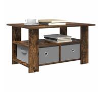 vidaXL Table Basse Chêne fumé 77 x 55 x 42 cm Bois d'ingénierie, Table Basse rectangulaire en Bois Moderne, Chic pour Le Salon, Robuste avec Rangement Pratique pour la Famille