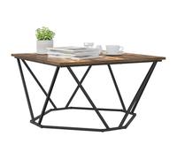 vidaXL Table basse carrée Chêne fumé 80 x 80 x 45 cm – Design moderne, finitions mates