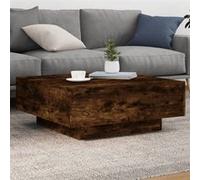 vidaXL Table basse chêne fumé 80 x 80 x 31 cm bois d'ingénierie Marron