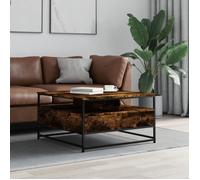 Vidaxl Table Basse Chêne Fumé 80x80x45 Cm Bois D'ingénierie Marron