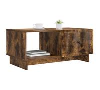 vidaXL Table Basse Chêne fumé 90 x 50 x 40 cm Bois d'ingénierie, Table Basse Vintage, Rectangulaire en Bois avec Rangement, Accent de Salon, Entretien Simple Intérieur