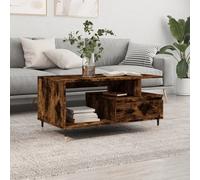 Vidaxl Table Basse chêne Fumé 90x49x45 Cm Bois D'ingénierie Marron