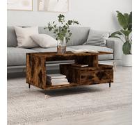 Vidaxl Table Basse chêne Fumé 90x49x45 Cm Bois D'ingénierie Marron