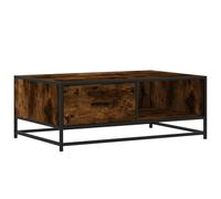 vidaXL – Table basse – Chêne fumé 90x57x35 cm – Bois d'ingénierie et métal