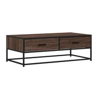 vidaXL Table basse chêne marron 100x50x35 cm bois d'ingénierie et métal