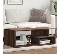 vidaXL Table basse chêne marron 102x55x35 cm bois d'ingénierie, table latérale, table de salon, table d'accent, bout de 848016