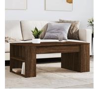 vidaXL Table basse chêne marron 102x55x42 cm bois d'ingénierie, table d'appoint, table de salon, table latérale, bout de 831860