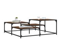 vidaXL Table basse chêne marron 107x107x40 cm bois d'ingénierie