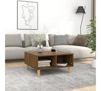 vidaXL Table basse chêne marron 60x60x30 cm bois d'ingénierie Cette table basse élégante au charme scandinave est un supplément pratique à votre espace de vie actuel. Cette table d'appoint peut garder