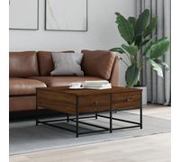 Vidaxl Table Basse Chêne Marron 80x80x40 Cm Bois D'ingénierie Marron