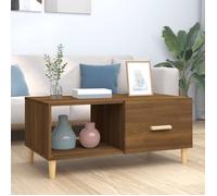 vidaXL Table basse Chêne marron 89,5x50x40 cm Bois d'ingénierie 817515