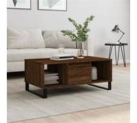 vidaXL Table basse Chêne marron 90 x 50 x 36,5 cm Bois d'ingénierie