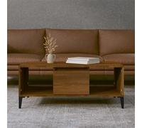 vidaXL Table basse Chêne marron 90x50x36,5 cm Bois d'ingénierie821075 Marron G