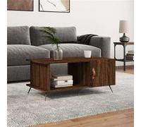 vidaXL Table basse chêne marron 90x50x40 cm bois d'ingénierie829467 Marron G