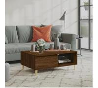 vidaXL Table basse Chêne marron 90x60x35 cm Aggloméré, Brun, Tableau, 20.8kg