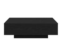 vidaXL Table Basse Chêne Noir 100 x 100 x 31 cm | Table carrée super stylée, En chêne massif, elle est ultra résistante, Parfaite pour du café, où que ce soit