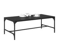 vidaXL Table Basse Chêne Noir 100 x 50 x 35 cm Bois d'ingénierie, Table Basse Moderne pour Salon, déco Minimaliste, pièce Centrale Fonctionnelle, Bois stratifié pour intérieur stylé