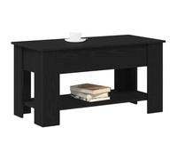vidaXL Table Basse Chêne Noir 101 x 49 x 52 cm Bois d'ingénierie | Fait pour durer, Style simple et épuré, Parfait pour le café et les magazines