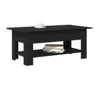 vidaXL Table Basse Chêne Noir 102 x 55 x 42 cm Bois d'ingénierie, Salon, Table Basse Moderne, Meuble d'accent, Design Contemporain, déco Fonctionnelle, Rangement stylé