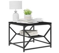 vidaXL Table basse chêne noir 51×50×40 cm – rectangulaire, étagère, bois d'ingénierie
