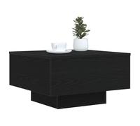 Table basse vidaXL avec lumières LED Chêne noir 55x55x31 cm