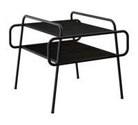 vidaXL Table Basse Chêne Noir 60 x 60 x 51 cm Bois d'ingénierie, Table Basse stylée, rectangulaire, Design Moderne, Facile à Nettoyer, 2 Niveaux, Bois Composite, Meuble Pratique