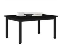 vidaXL Table Basse Chêne Noir 70 x 50 x 36 cm Bois d'ingénierie, Table de Salon, café Moderne avec Cadre en métal, Accent Minimaliste, Chic rectangulaire pour déco