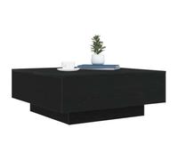 vidaXL Table basse avec lumières LED Chêne noir 80x80x31 cm