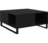 vidaXL Table basse Chêne noir 80 x 80 x 36.5 cm Bois composite