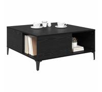 vidaXL Table basse Chêne noir 80×80×36,5 cm – Bois d'ingénierie, industrielle, grand rangement