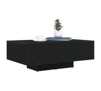 vidaXL Table basse moderne Chêne noir 85x55x31 cm Bois d'ingénierie Bandes LED Poids maximal 75 kg