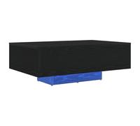 Table Basse Vidaxl Avec Lumières Led Chêne Noir 85x55x31 Cm Noir