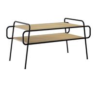 vidaXL Table Basse Chêne Sonoma 100 x 50 x 51 cm Bois d'ingénierie, Table Basse stylée, rectangulaire, Design Moderne, Facile à Nettoyer, 2 Niveaux, Bois Composite, Meuble Pratique
