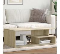 vidaXL Table basse chêne sonoma 102x55x35 cm bois d'ingénierie, table latérale, table de salon, table d'accent, bout de 848012